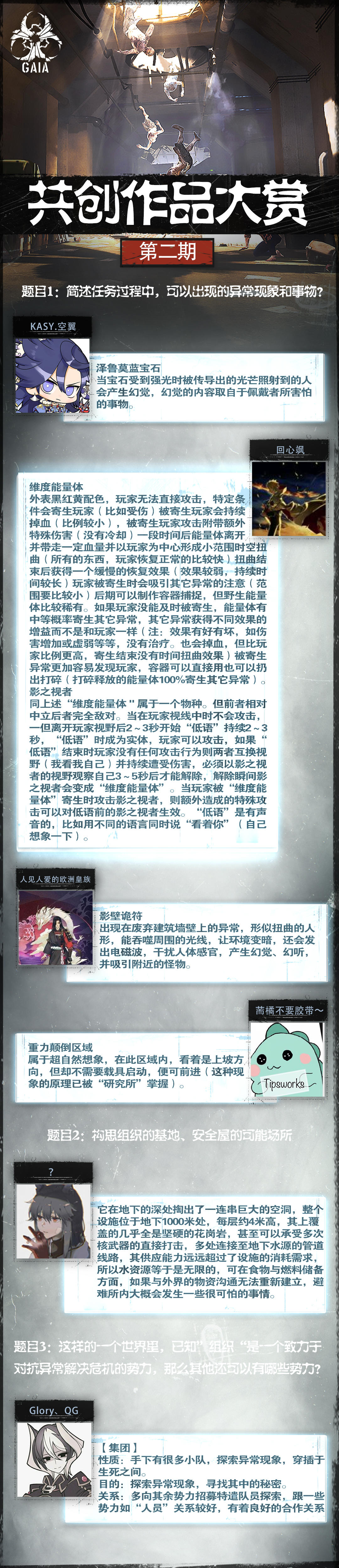 奥西里之环【奥西里之环共创作品大赏】第二期（附获奖名单）