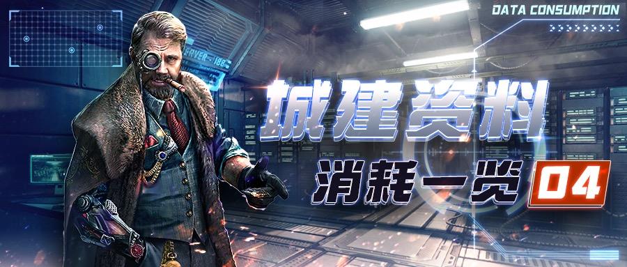 末世军团【数值资料】城建消耗资料表（第四期）