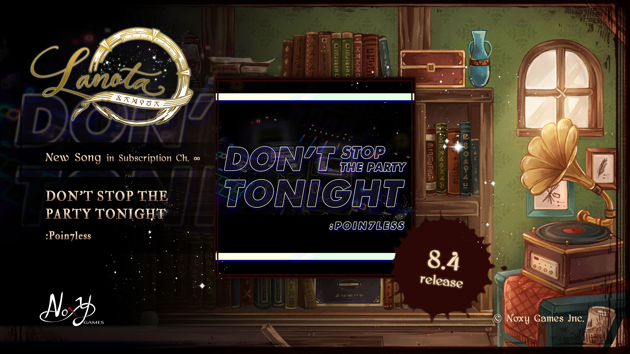 调律诗篇 Lanota【里莫的秘密書房 - 180】「DON'T STOP THE PARTY TONIGHT / :Poin7less」今日推出！
