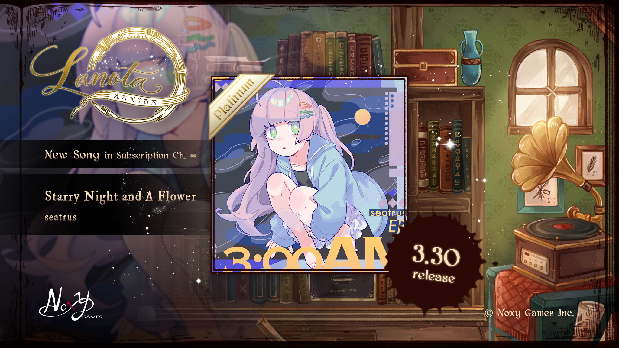 调律诗篇 Lanota《里莫的秘密书房 - 214》新曲
「Starry Night and A Flower / seatrus」现已推出！