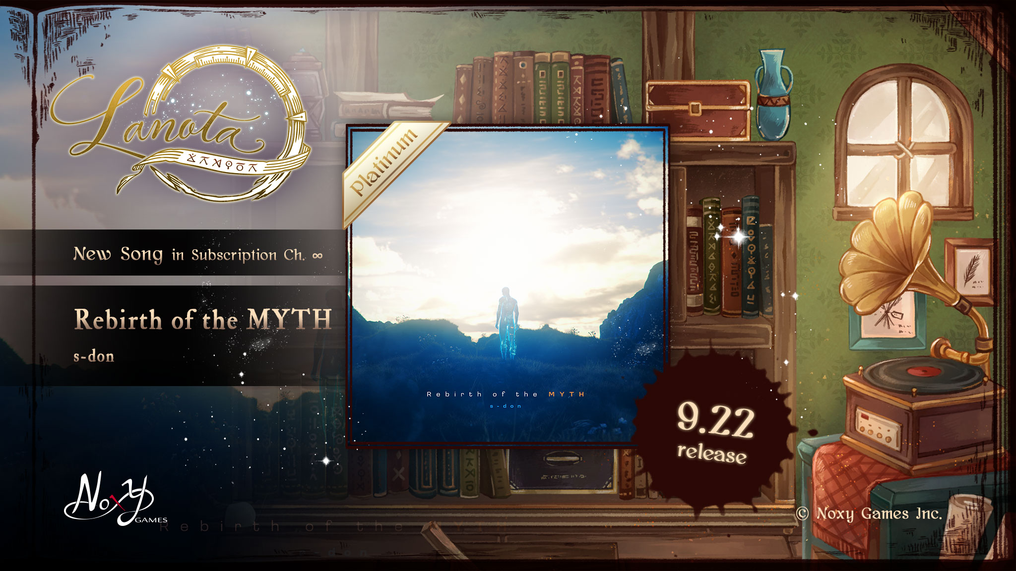 调律诗篇 Lanota《里莫的秘密书房 - 187》新曲「Rebirth of the MYTH / s-don」将于9月22日推出！
