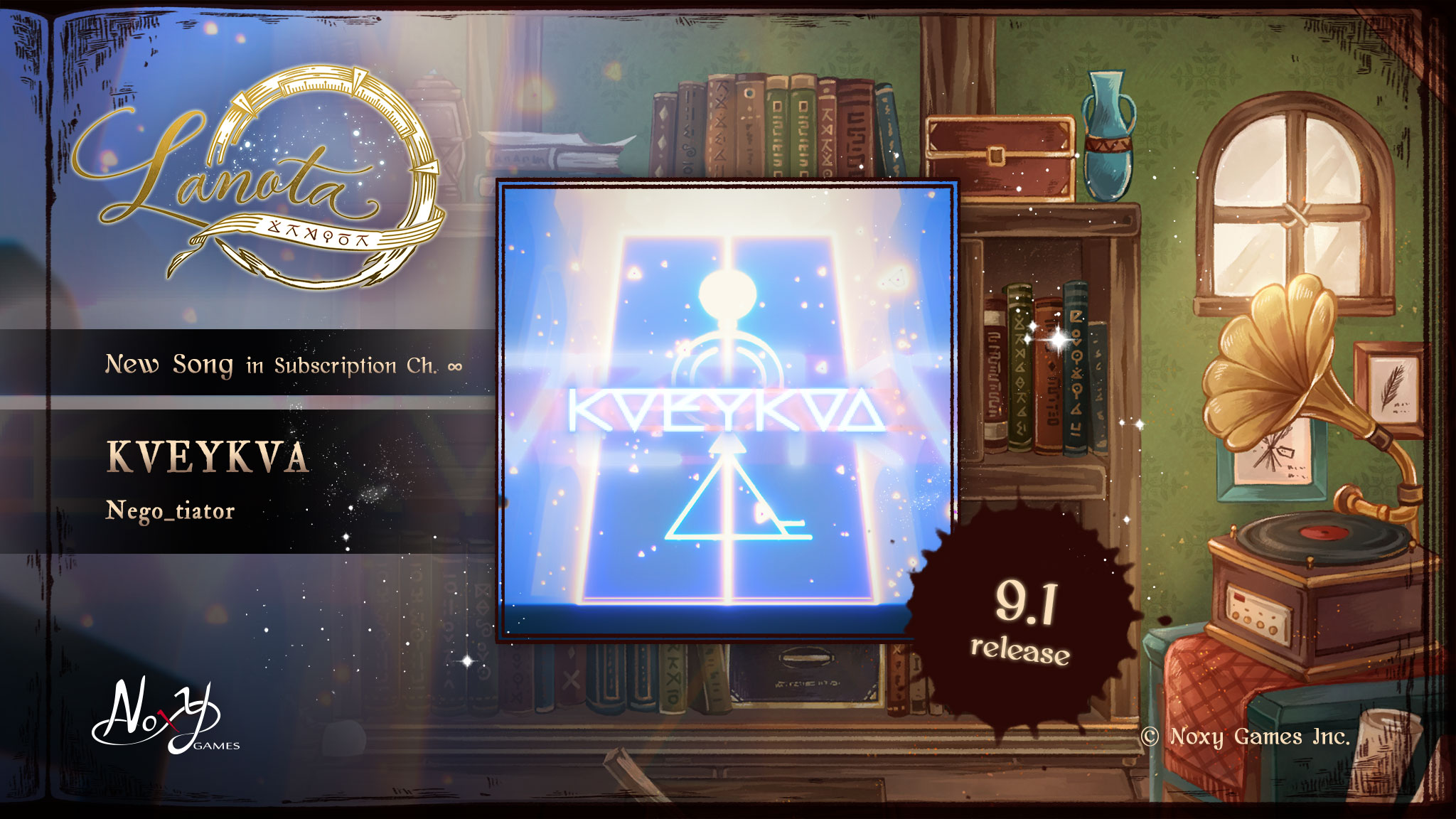 调律诗篇 Lanota《里莫的秘密书房 - 184》
新曲「KVEYKVA / Nego_tiator」今日推出！