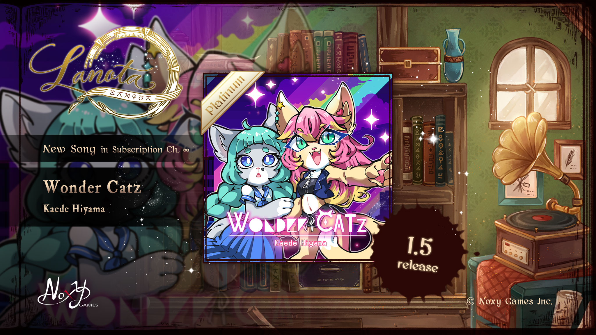 调律诗篇 Lanota《里莫的秘密书房 - 202》新曲「Wonder Catz / Kaede Hiyama」今日推出！