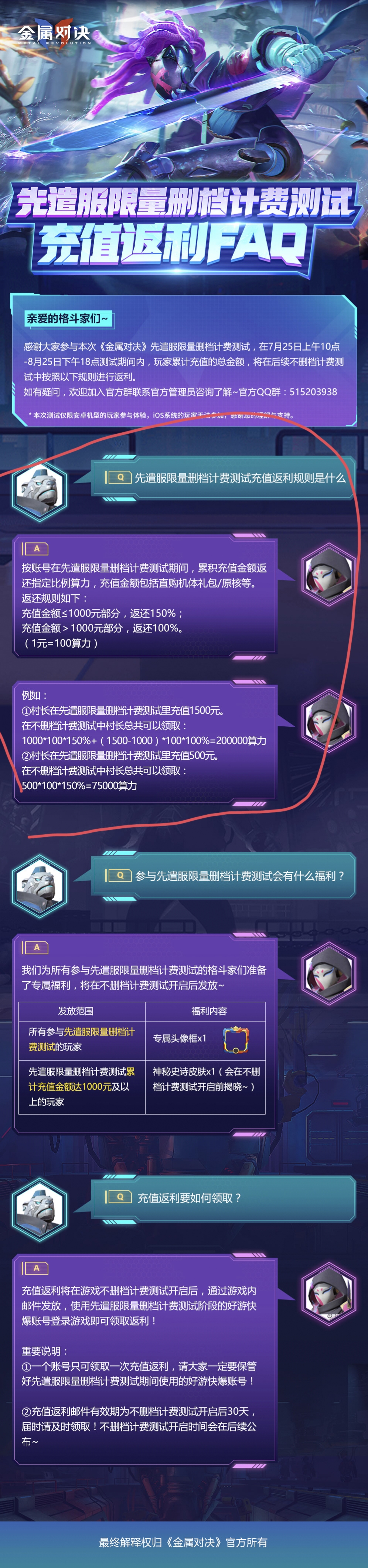 金属对决游戏彻底凉凉 转载《金属对决》先谴服付费删档测试退款公告