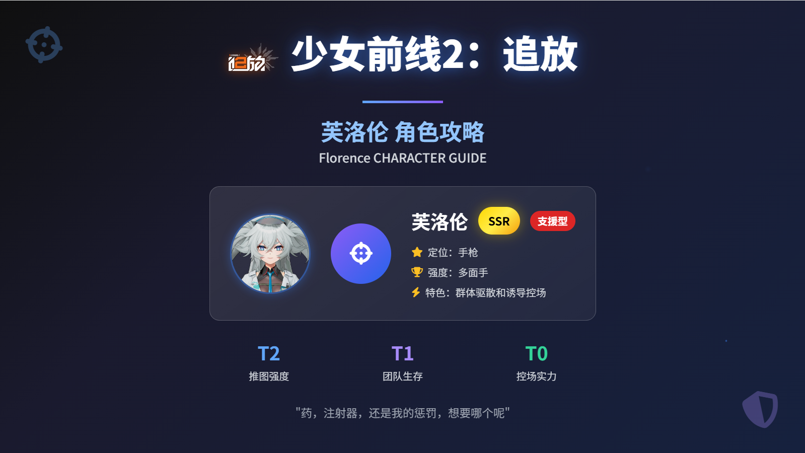 少女前线2：追放养了个拍拍熊的清纯美少女-芙洛伦-攻略(作者：Waaaaa)