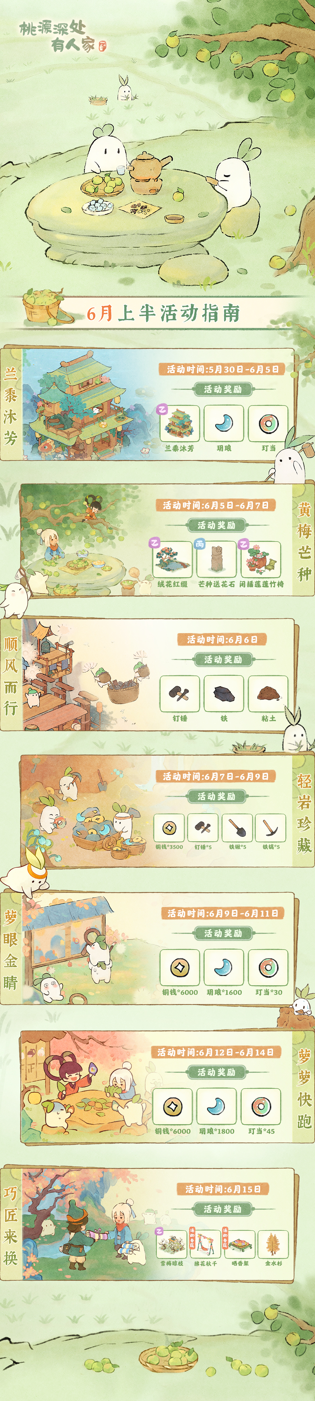 桃源深处有人家萝萝山「六月上半月」活动日历来萝！