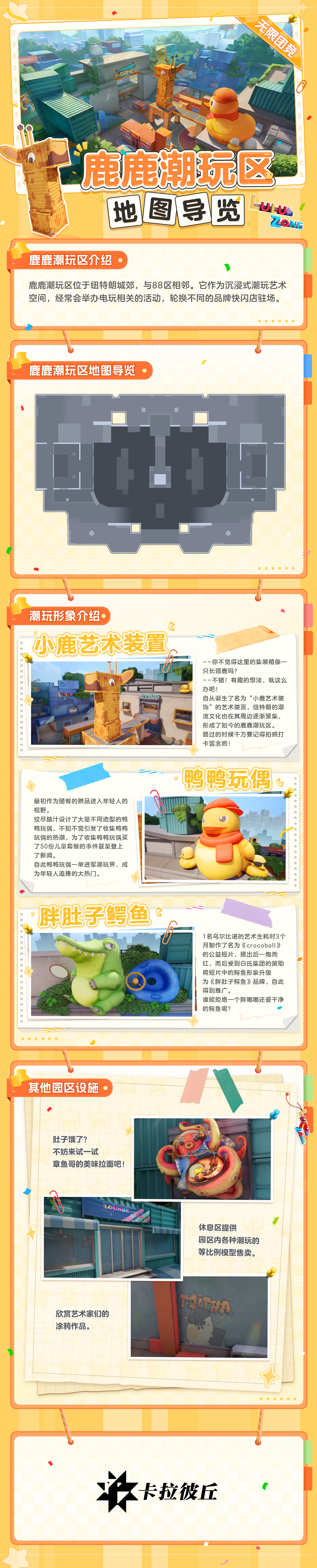 卡拉彼丘鹿鹿潮玩区地图导览