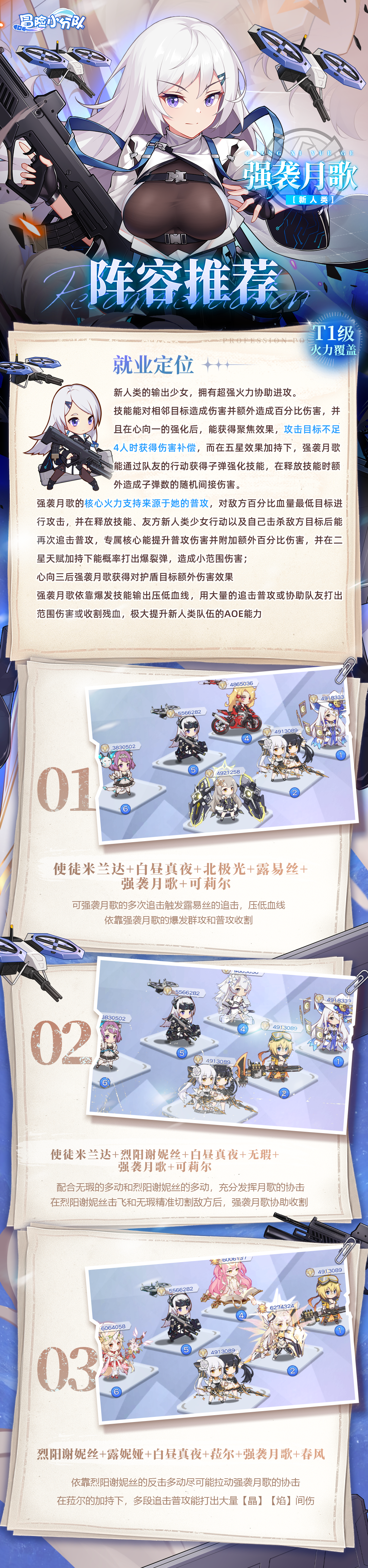 冒险小分队【少女初见&羁绊之礼】强袭月歌-阵容推荐