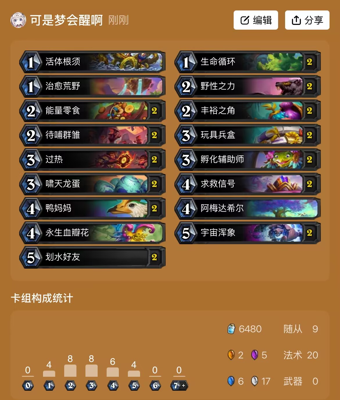 炉石传说新版本全职业预构筑卡组分享