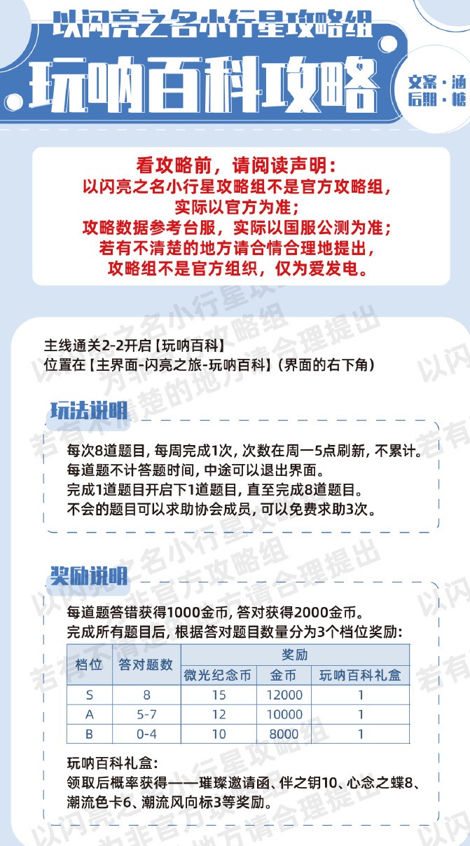以闪亮之名《以闪亮之名》以闪每周玩呐百科答案【玩呐攻略】