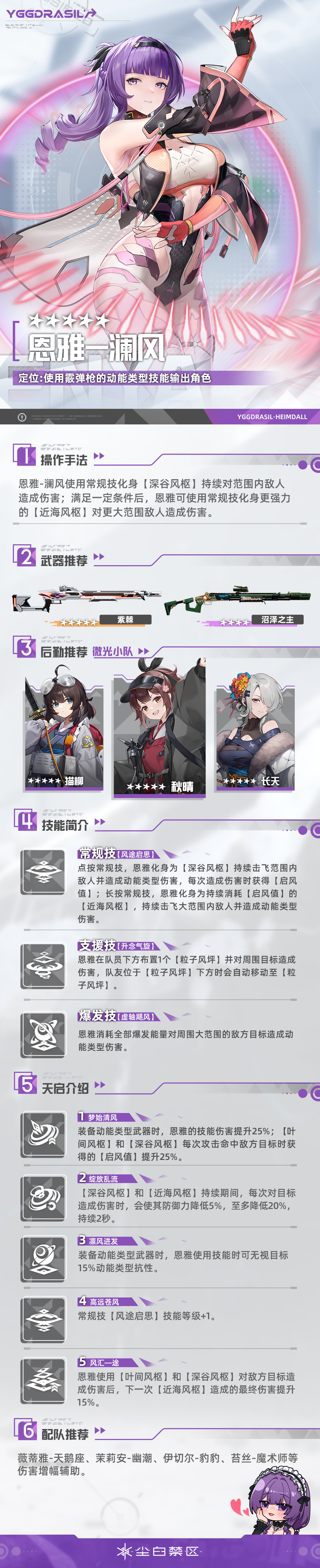 尘白禁区「天启者作战要点介绍 | 恩雅-澜风」
