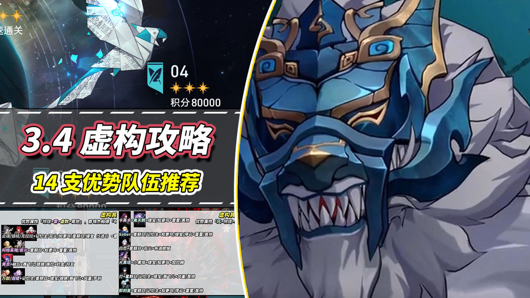 崩坏：星穹铁道【V3.4攻略】虚构叙事满星攻略｜14支队伍推荐，克敌技巧