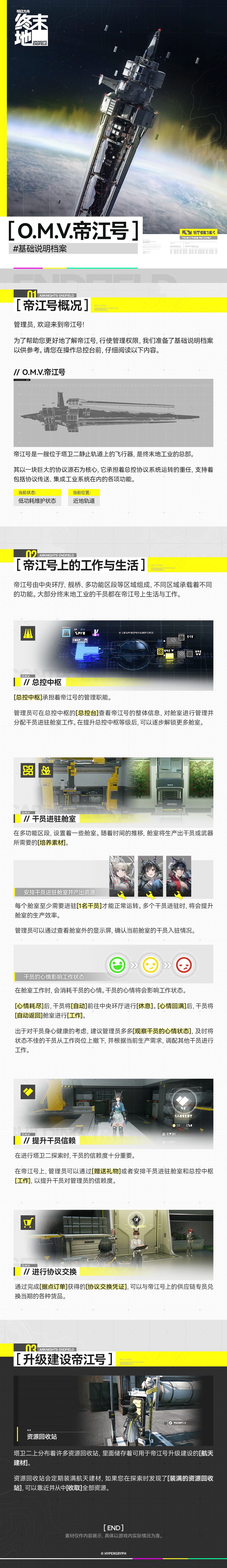 明日方舟：终末地//O.M.V.帝江号//基础说明档案//