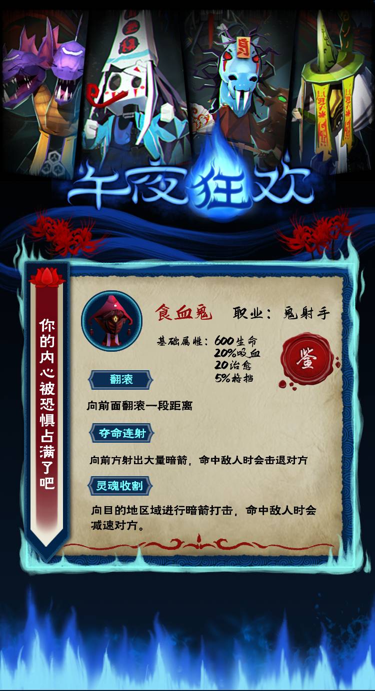 午夜狂欢【角色图鉴】食血鬼