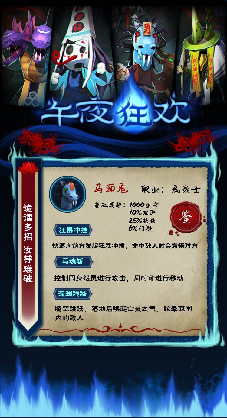 午夜狂欢【角色图鉴】马面鬼