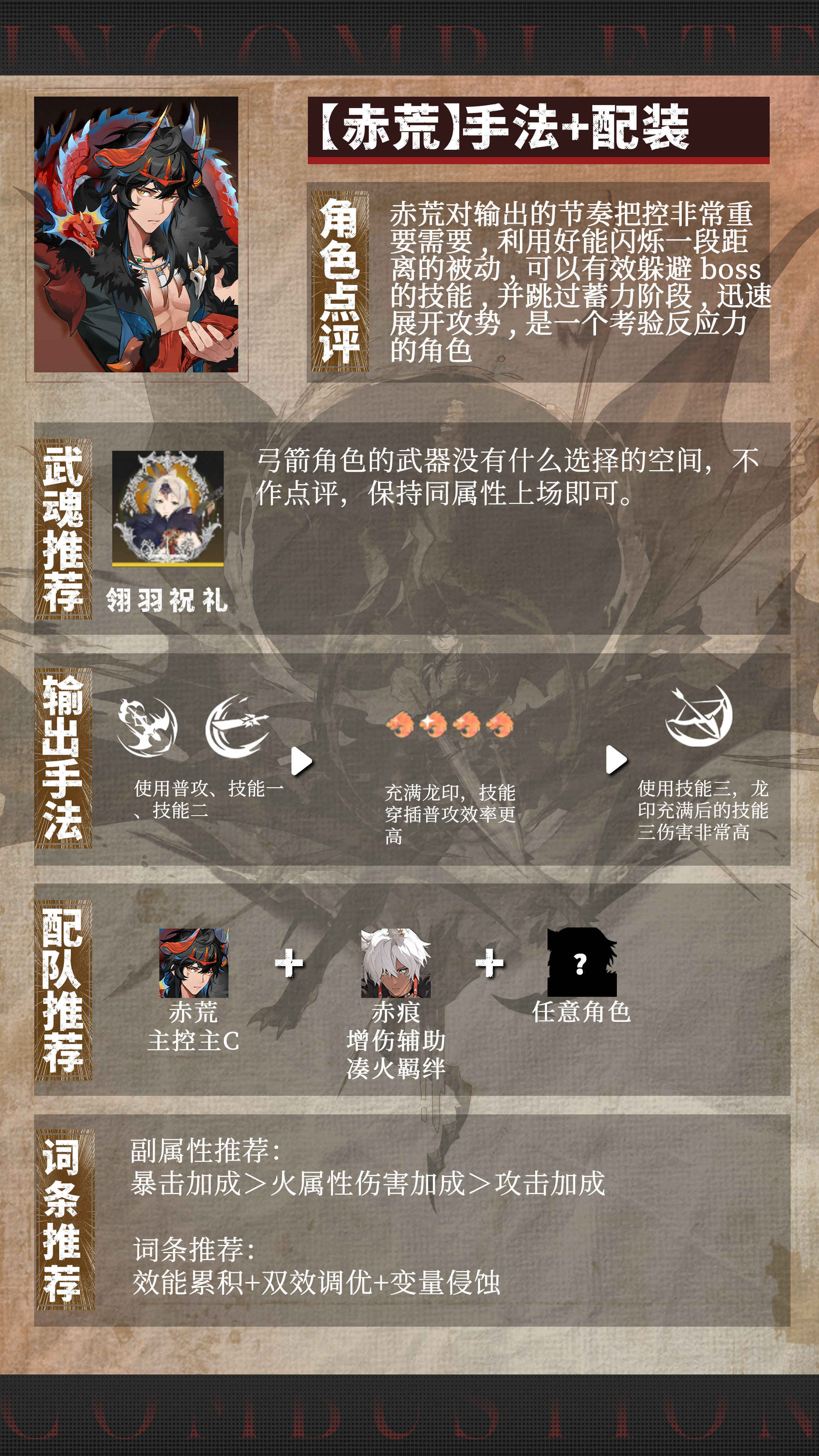辉烬【赤荒】输出手法+配装推荐！新手一图流攻略！