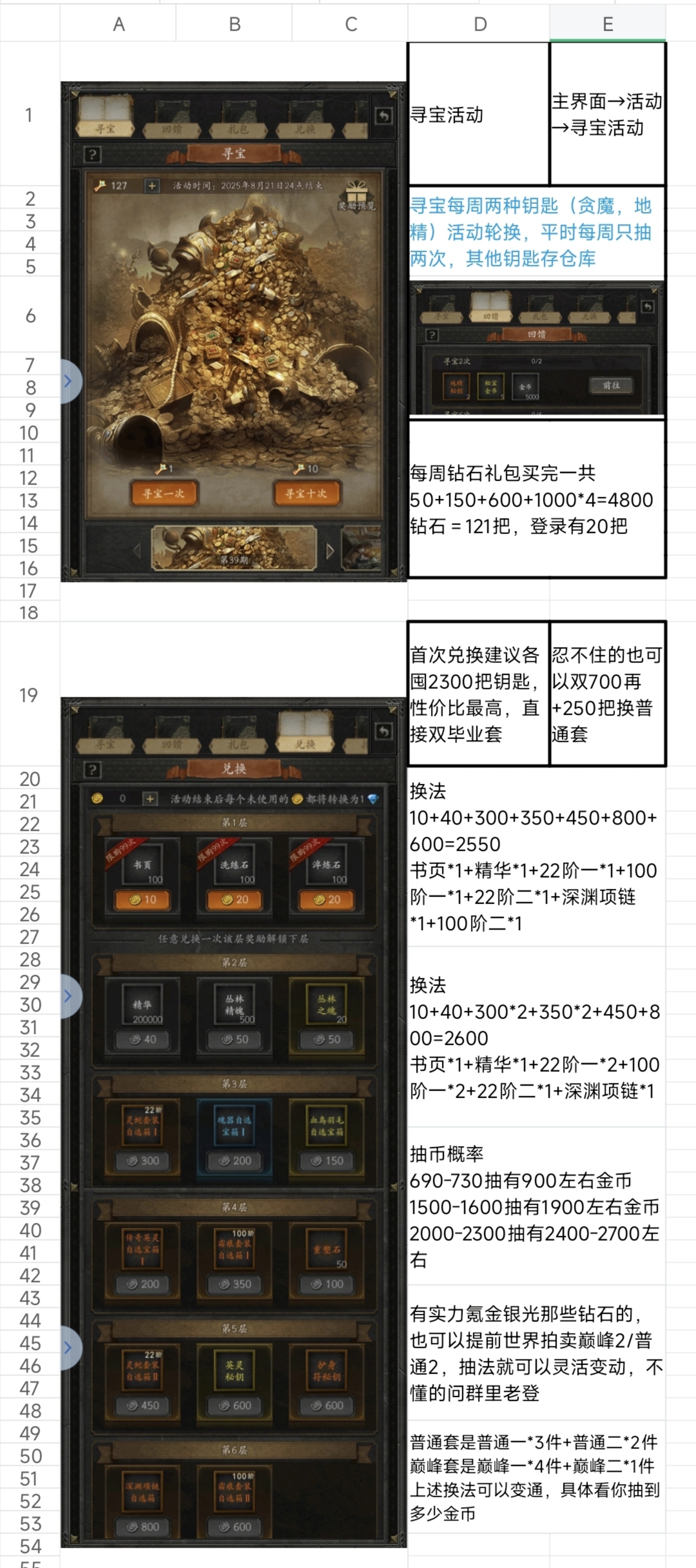 无尽寒冬寻宝活动参考