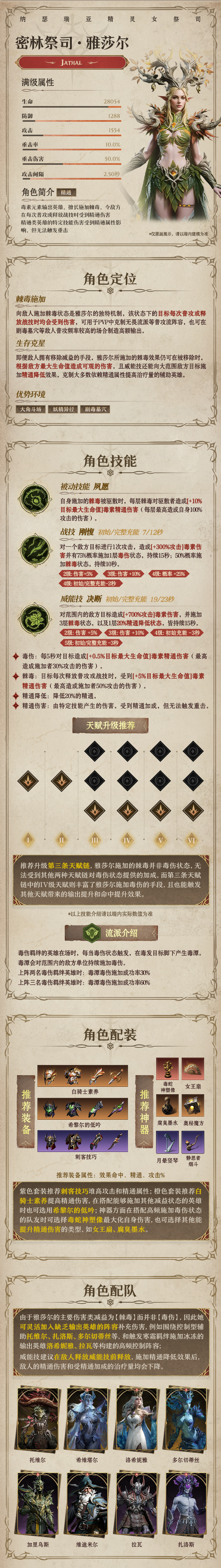 龙息：神寂毒素传说英雄｜密林祭司•雅莎尔