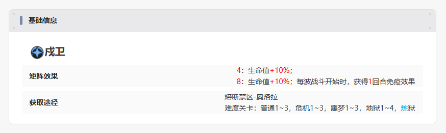 伊瑟【美梦 | 矩阵攻略】戍卫