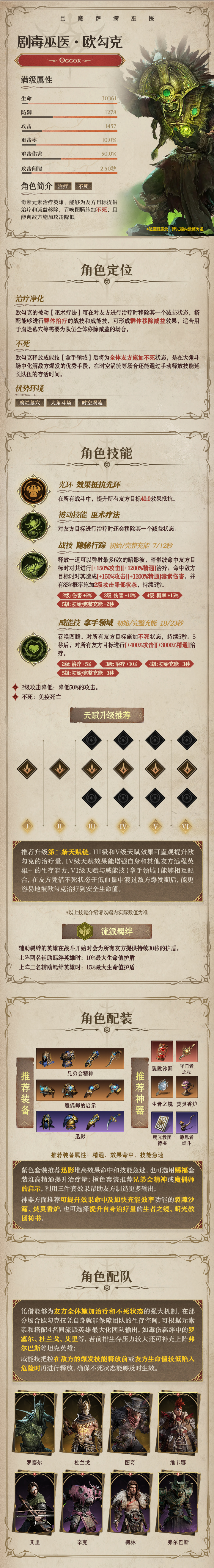 龙息：神寂毒素传说英雄｜剧毒巫医•欧勾克