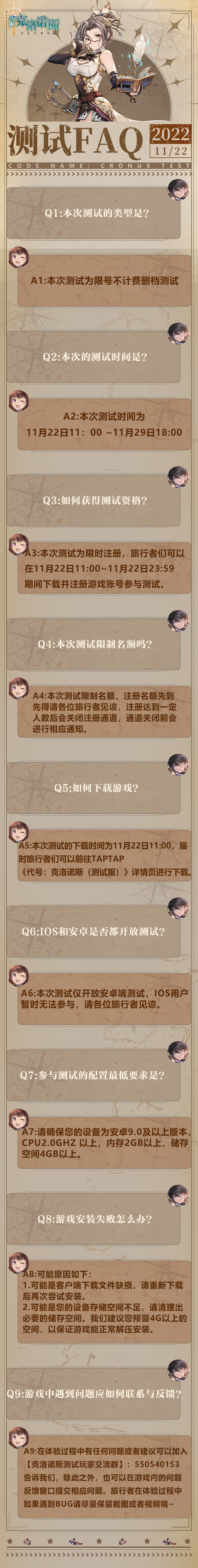 代号：克洛诺斯【代号：克洛诺斯】测试FAQ