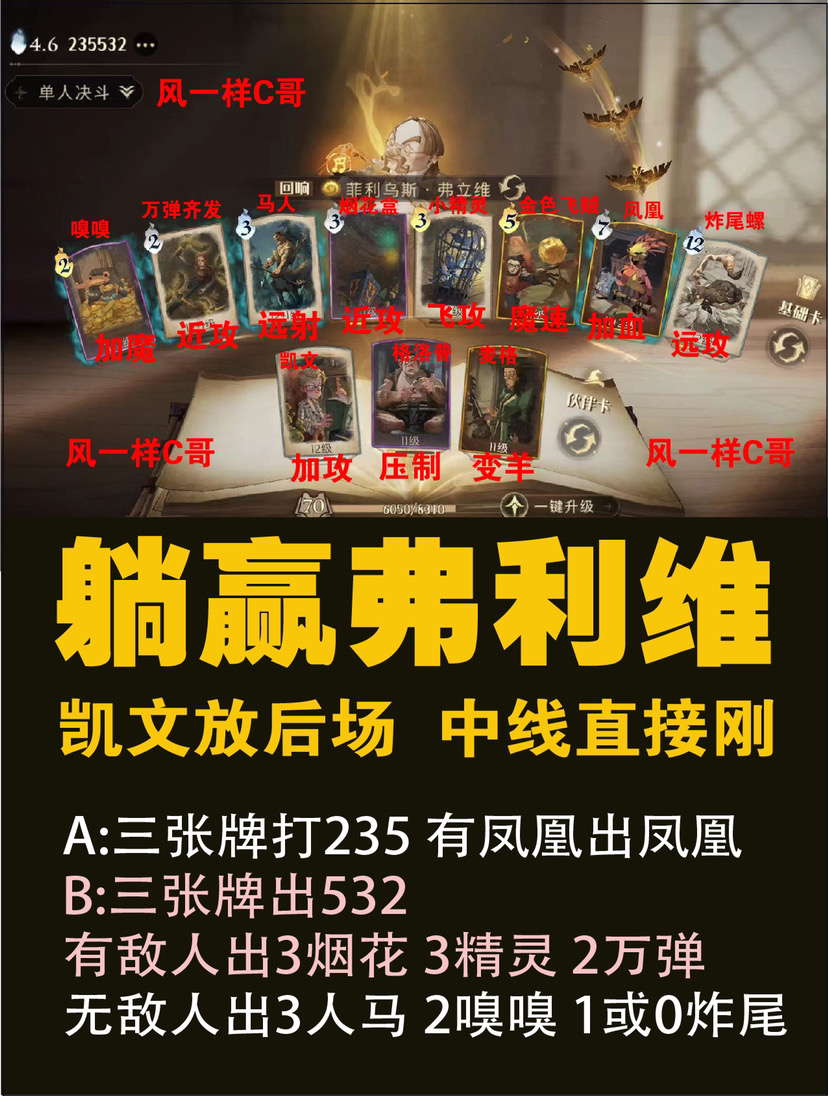 哈利波特：魔法觉醒无脑躺赢弗利维卡组