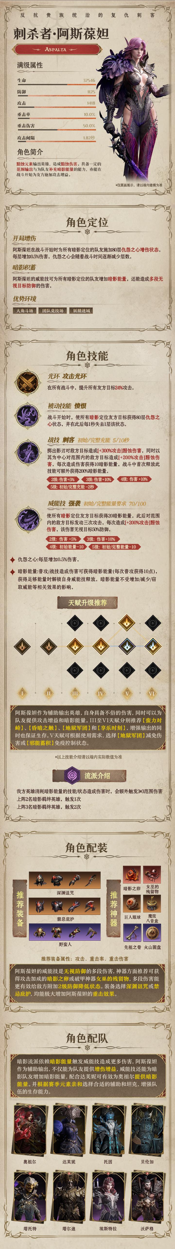 龙息：神寂黯蚀元素英雄|刺杀者·阿斯葆妲