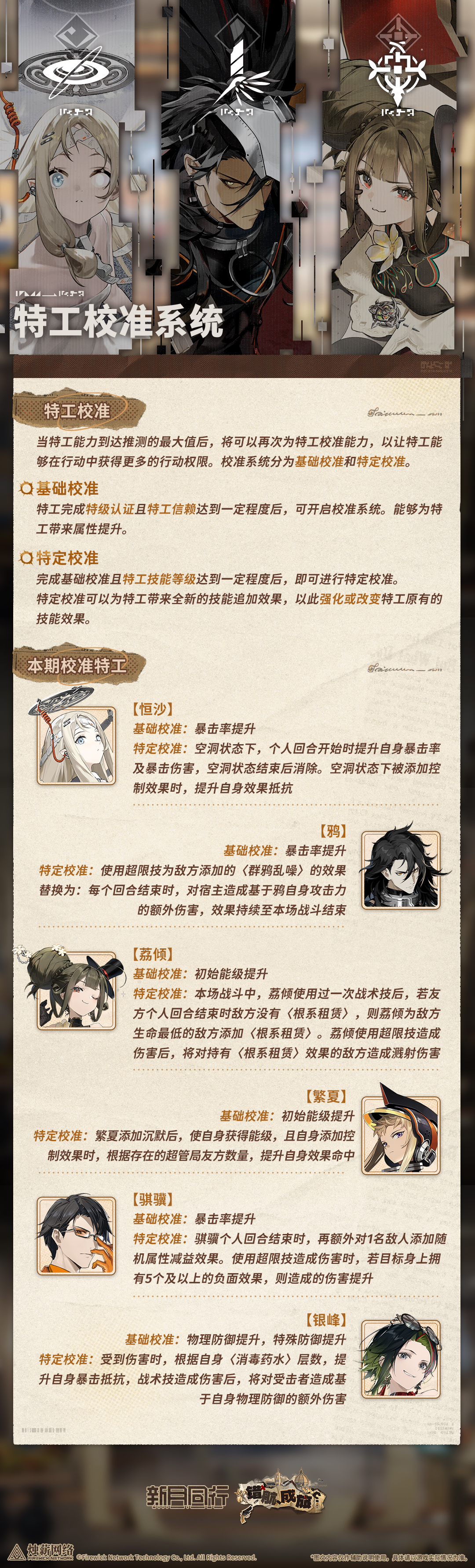 新月同行|||||特工校准|恒沙 鸦 荔倾 繁夏 骐骥 银峰