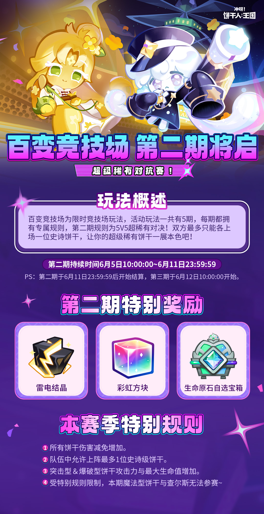 冲呀！饼干人：王国「百变竞技场第二期」超级稀有对抗赛！