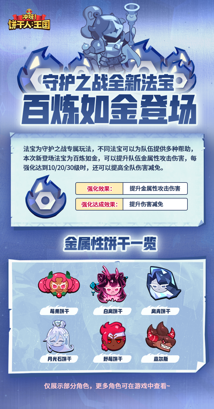 冲呀！饼干人：王国「百炼如金」守护之战全新法宝现已实装！