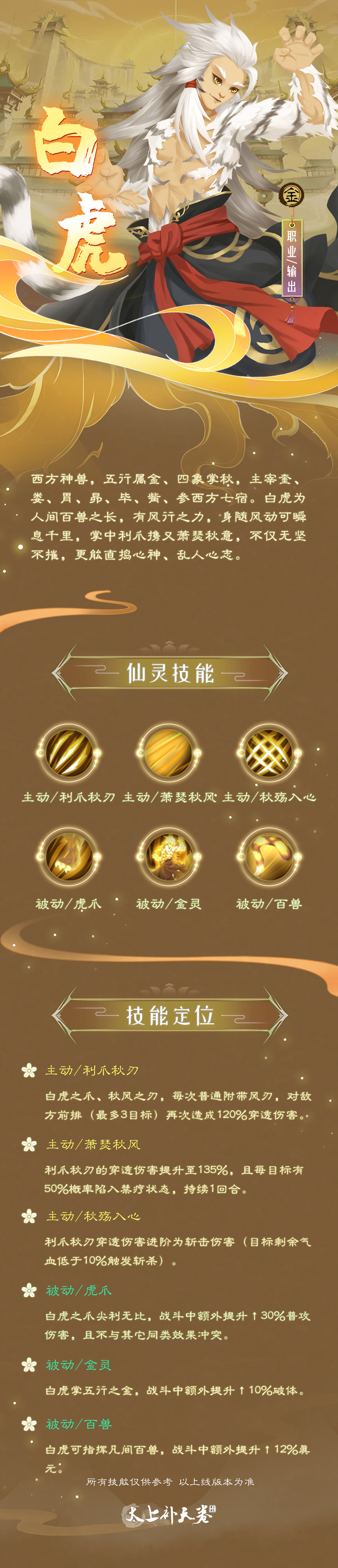 太上补天卷《太上补天卷》仙灵快曝 | 白虎