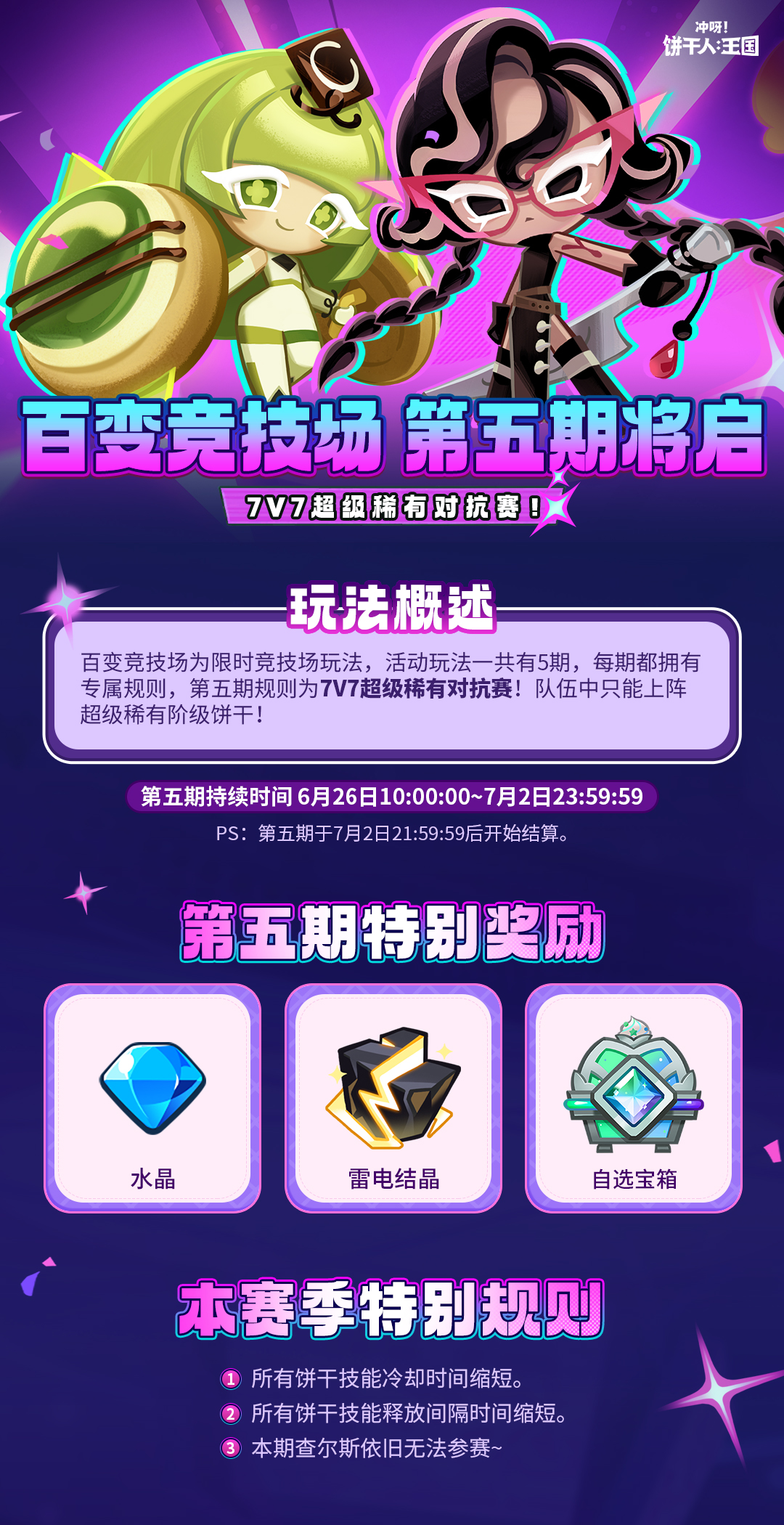 冲呀！饼干人：王国「百变竞技场」收官季！最后舞台交给超级稀有饼干们！