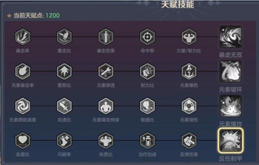 云上城之歌【元素幻境系列攻略】-7、天赋技能解析（1）