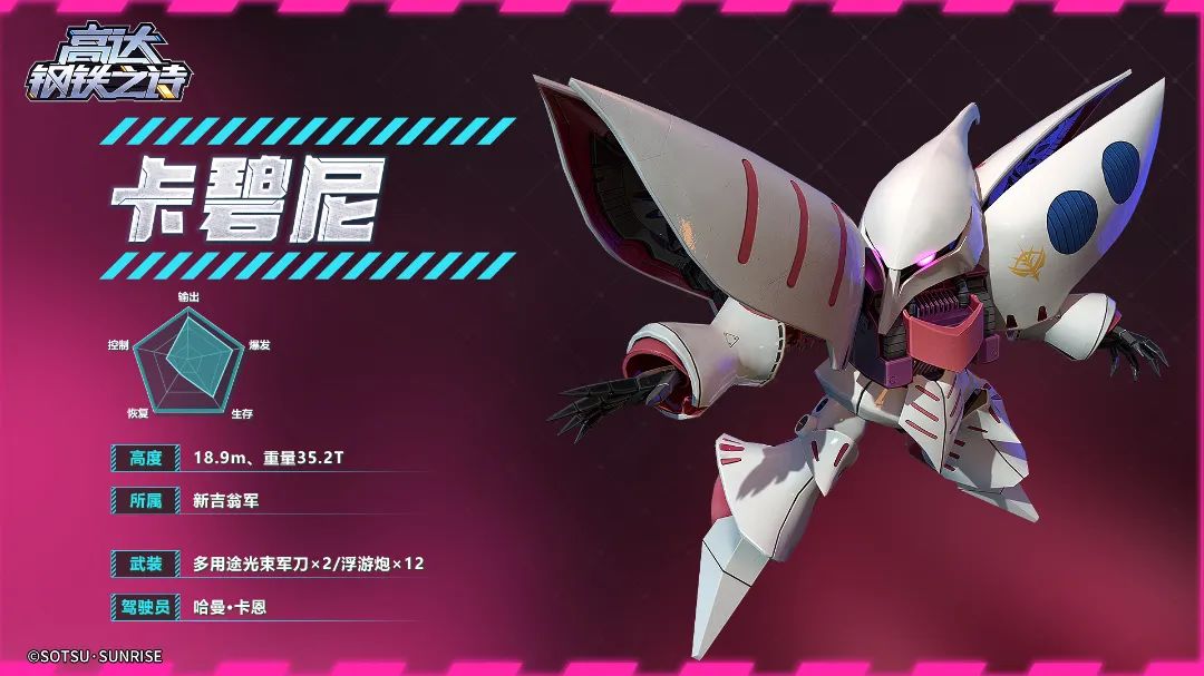 高达钢铁之诗攻略丨统御新吉翁的白色女王——卡碧尼