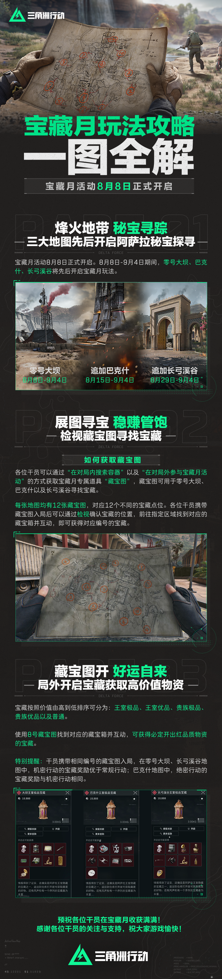三角洲行动宝藏月玩法攻略一图全解！