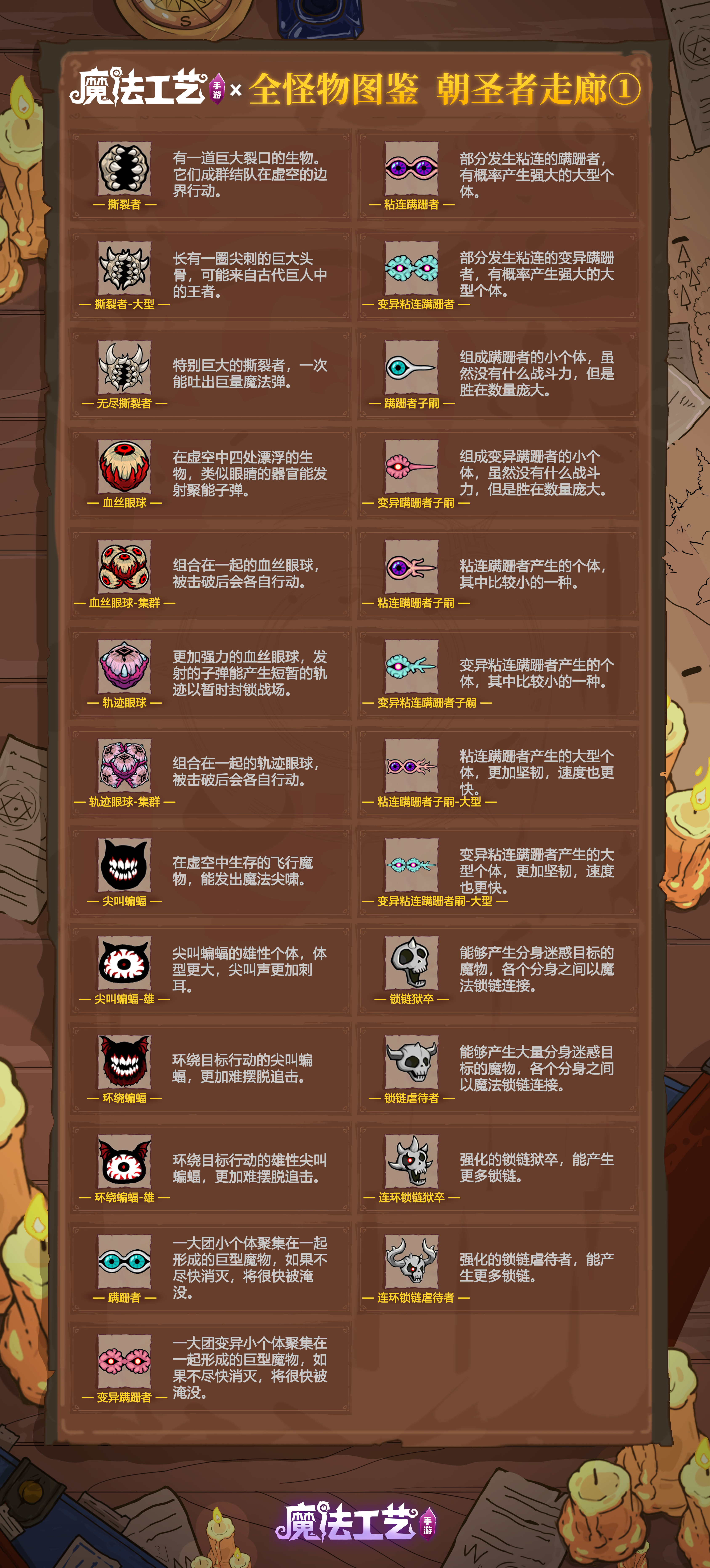 魔法工艺魔法工艺 全怪物图鉴 朝圣者走廊①