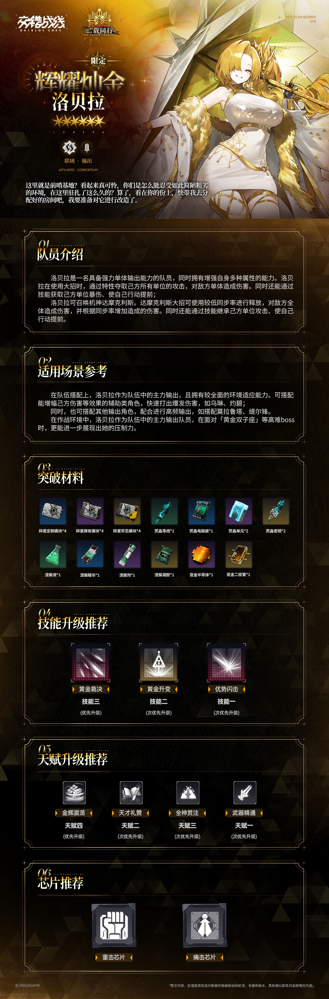 交错战线养成计划 &mdash;&mdash;「辉耀灿金」洛贝拉