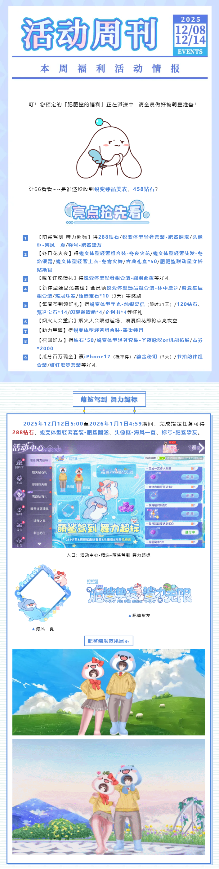 QQ炫舞萌度严重超标！本鲨才不是胖，是福利装太多啦ヾ(&bull;&omega;&bull;`)o