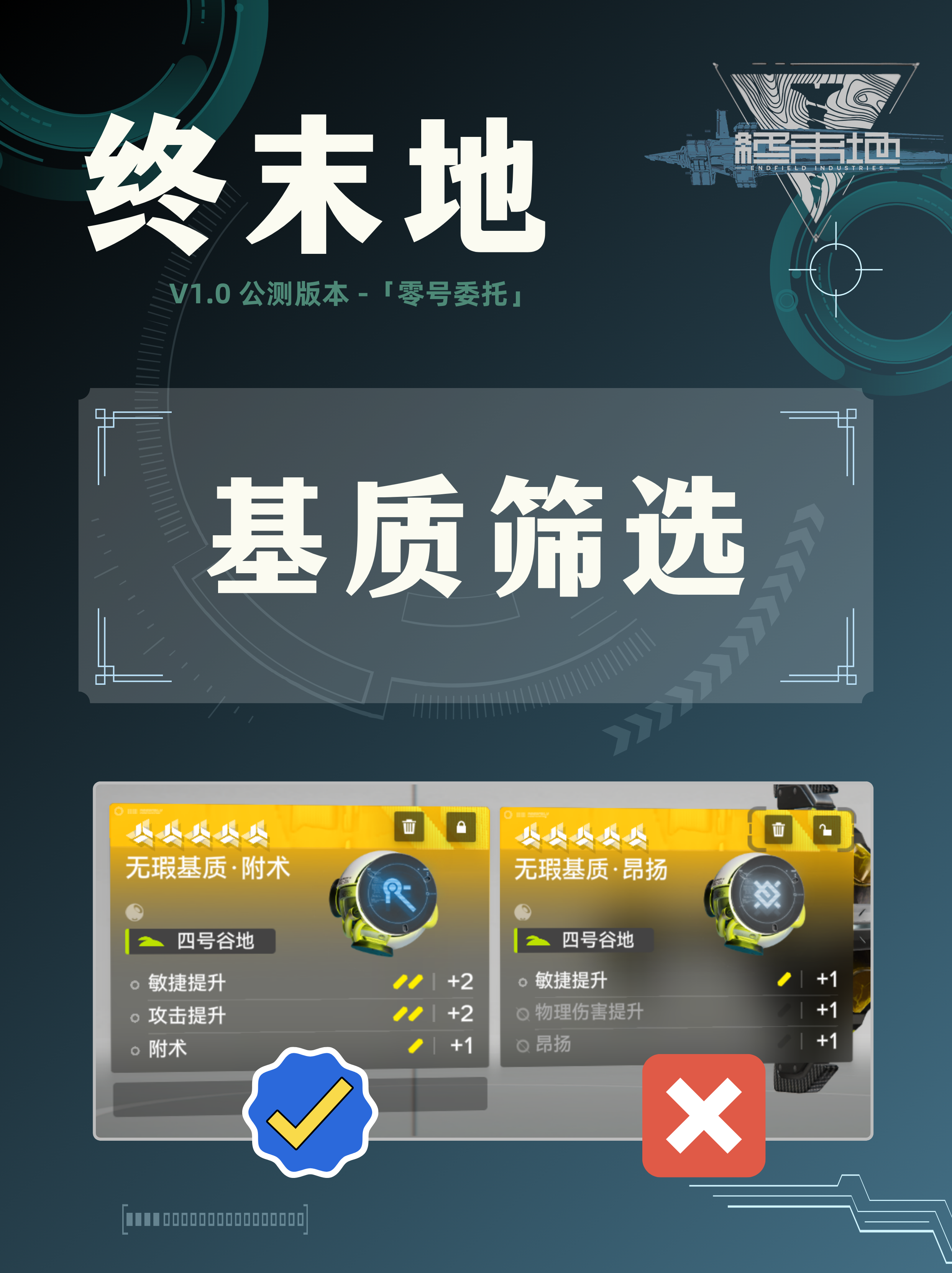 明日方舟：终末地【终末地】基质筛选、技能词条整理