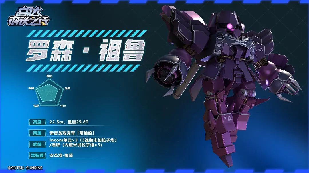 高达钢铁之诗攻略丨盛放于战场之上的高贵玫瑰&mdash;&mdash;罗森&middot;祖鲁