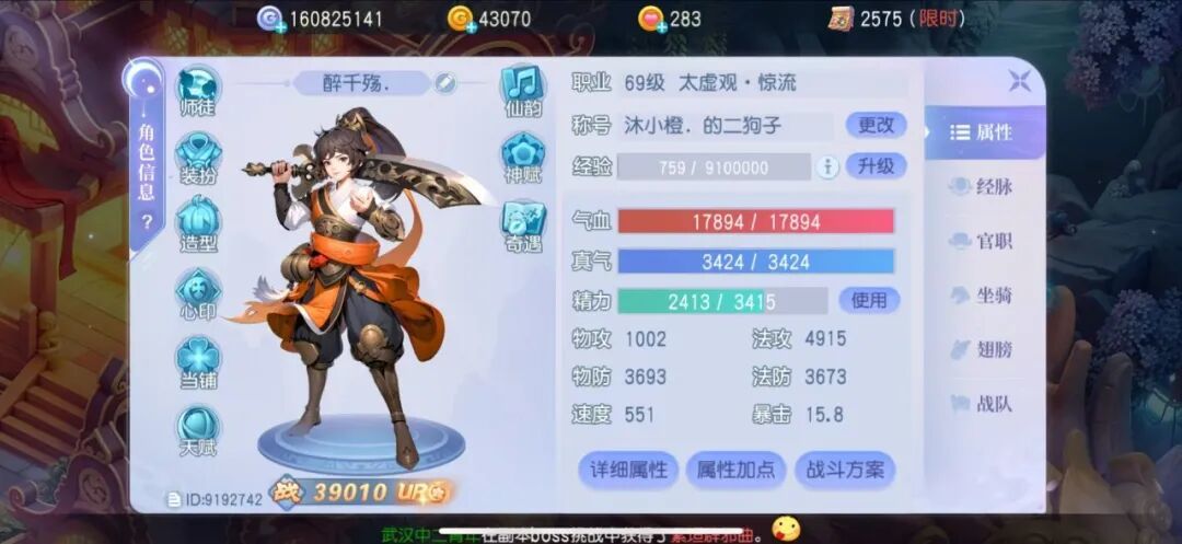 桃花源记69级3.9万战力背后秘密，紫简打造4900法攻顶配法师！
