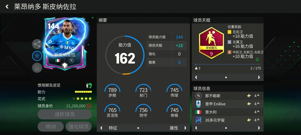 FC足球世界巨星来袭丨多元宇宙进攻边后卫推荐&mdash;&mdash;斯皮纳佐拉