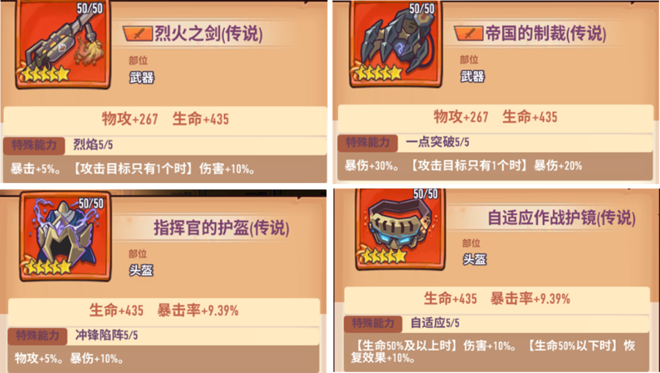 巨像骑士团关于装备选择爆伤还是增伤以及词条相关