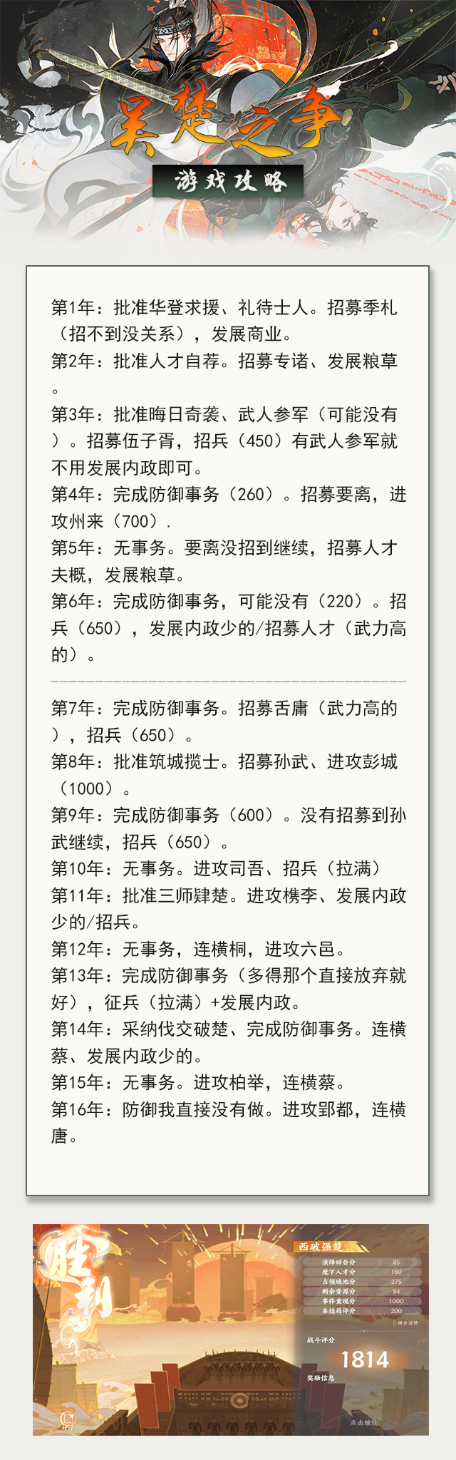 忘川风华录使君投稿丨吴楚之战、争霸雄图！吴越争霸之吴国攻略抵达！