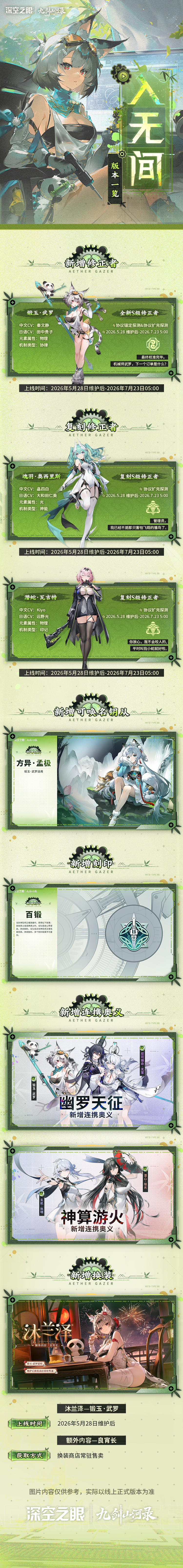 深空之眼5.1版本「入无间」版本一览