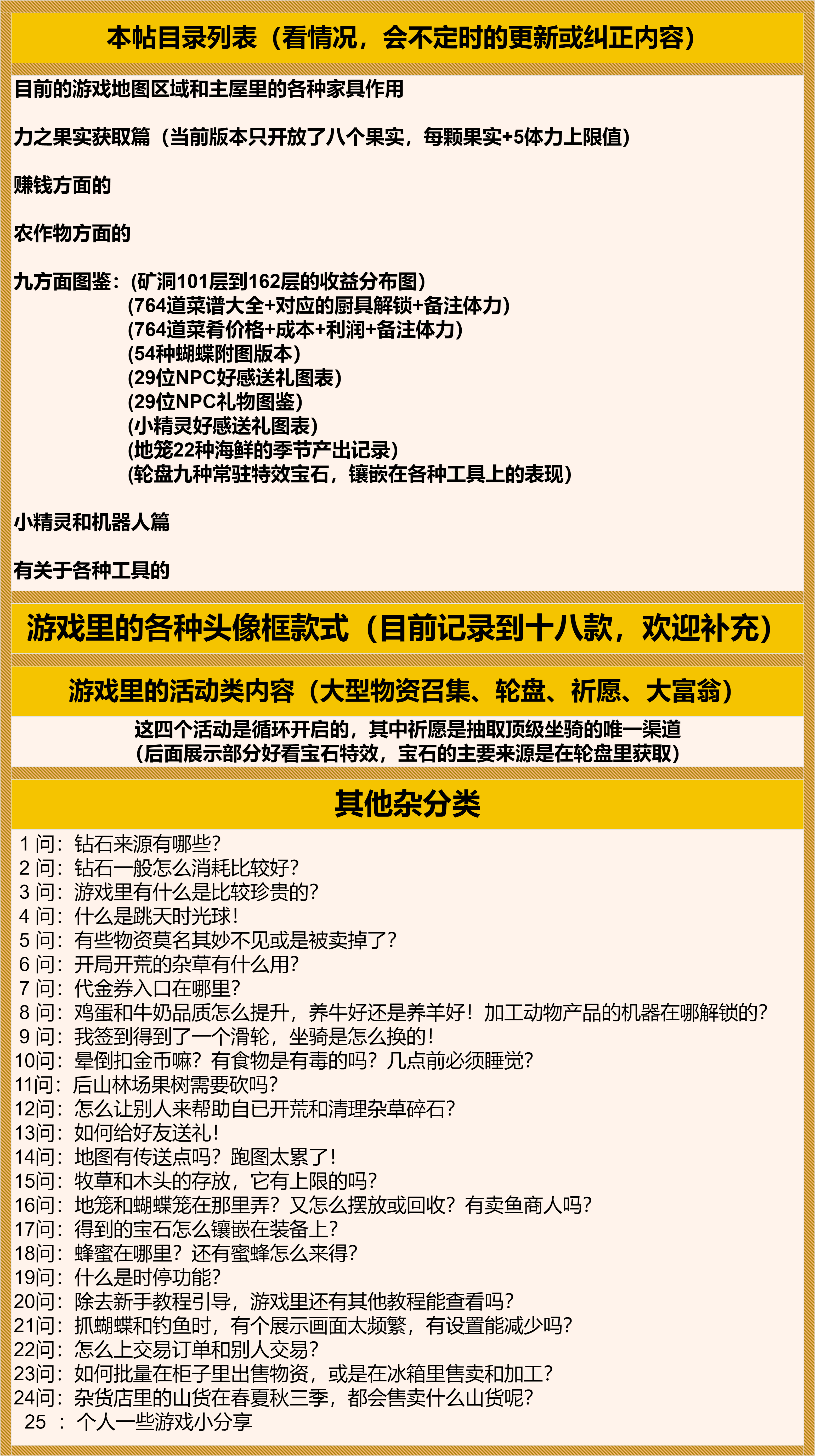 牧场气息新人攻略！新手必看！各类图鉴！各类你可能想知道的疑惑问题答案