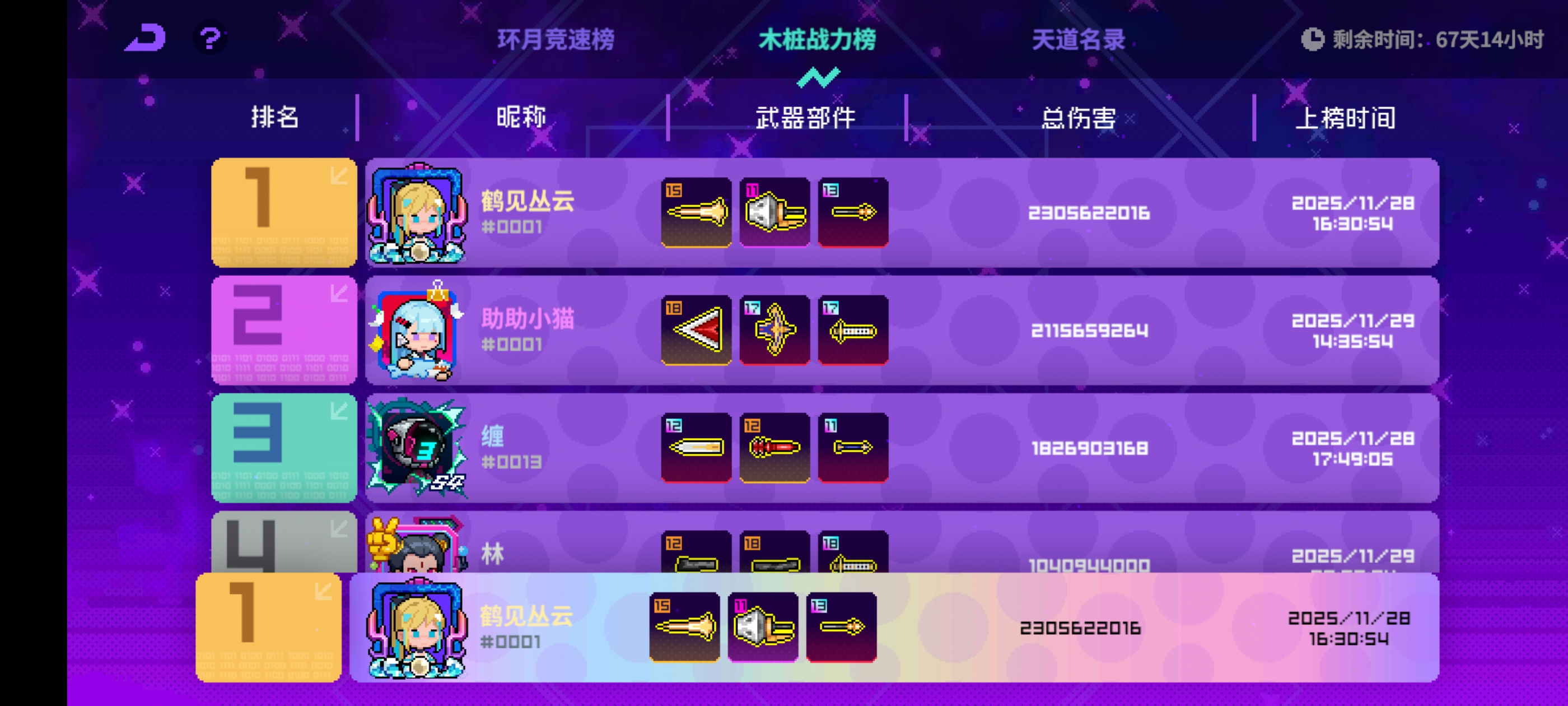 霓虹深渊：无限［环月深空2.0］木桩榜推荐