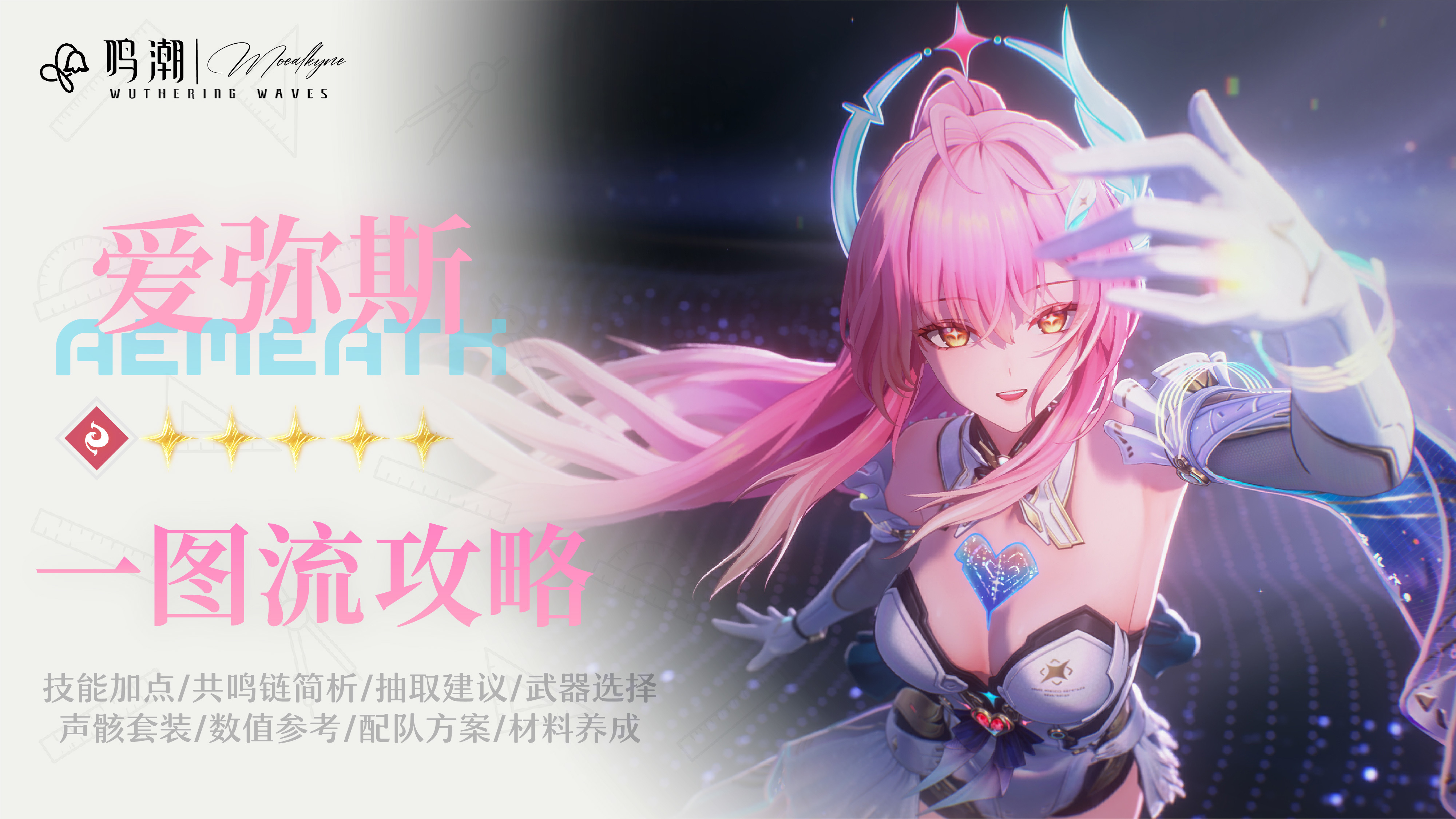 鸣潮【Moealkyne】爱弥斯角色一图流详解攻略
