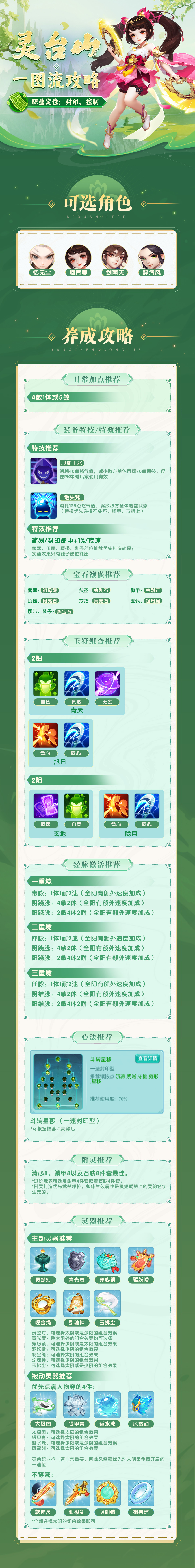 逍遥情缘门派攻略 | 灵台山攻略一图速览！