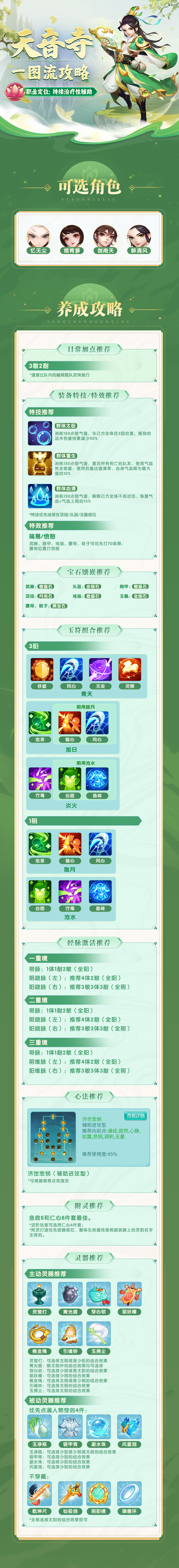 逍遥情缘门派攻略 | 天音寺攻略一图速览！